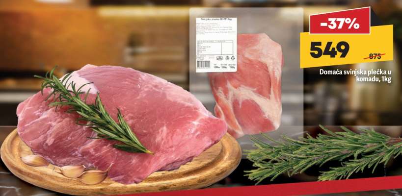 Domaća svinjska plećka u komadu, 1kg