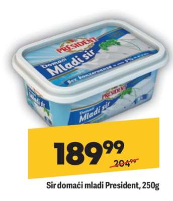 Sir domaći mladi President, 250g