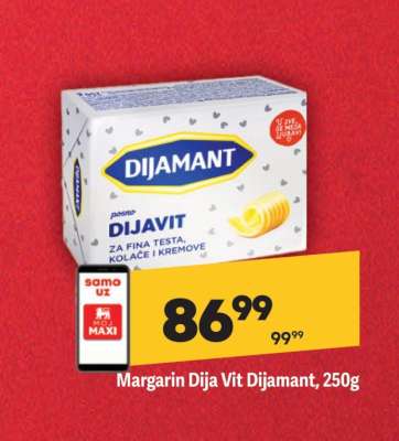 Margarin Dija Vit Dijamant, 250g