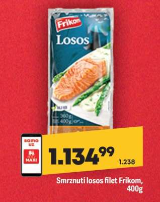 Smrznuti losos filet Frikom, 400g