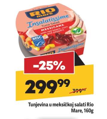 Tunjevina u meksičkoj salati Rio Mare, 160g