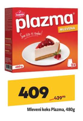 Mleveni keks Plazma 480g