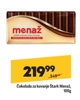 Čokolada za kuvanje Štark Menaž 100g