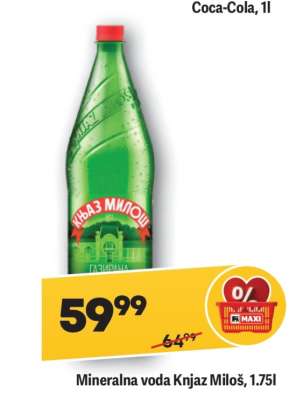 Mineralna voda Knjaz Miloš, 1.75l