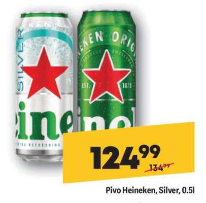 Pivo Heineken Silver 0.5l