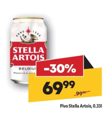 Pivo Stella Artois, 0.33l