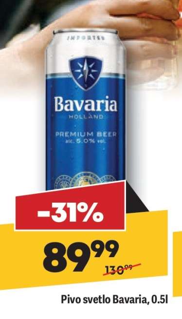 Pivo svetlo Bavaria 0.5l