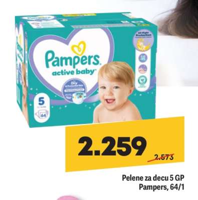 Pelene za decu 5 GP Pampers, 64/1