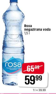 Rosa Negazirana voda 1,5 l