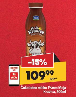 Čokoladno mleko 1 % mm Moja kravica , 500ml