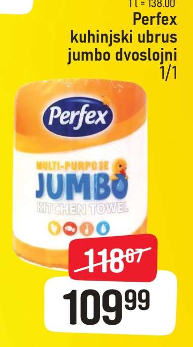 Perfex kuhinjski ubrus Jumbo dvoslojni