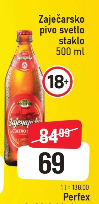 Zaječarsko pivo svetlo staklo