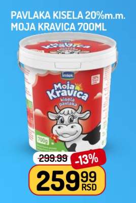PAVLAKA KISELA 20% m.m. MOJA KRAVICA 700ml