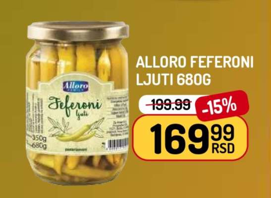 ALLORO Feferoni ljuti 680G