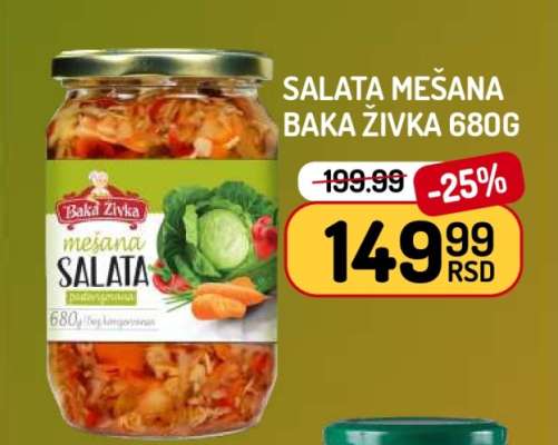 SALATA MEŠANA BAKA ŽIVKA 680g