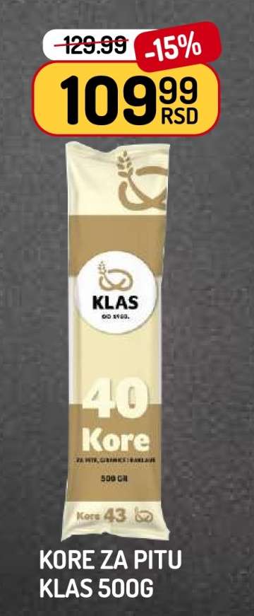 Kore za pitu Klas 500g