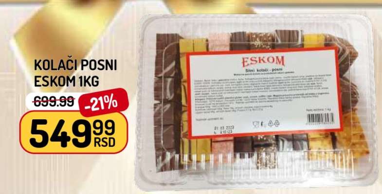 KOLAČI POSNI ESKOM 1kg