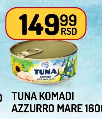 TUNA KOMADI AZZURRO MARE 160g