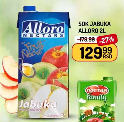 Sok Jabuka Alloro 2l