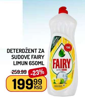 Deterdžent za sudove Fairy Limun 650ml