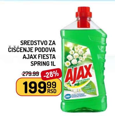 Sredstvo za čišćenje podova Ajax Fiesta Spring 1L