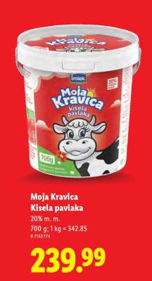 MOJA KRAVICA KISELA PAVLAKA