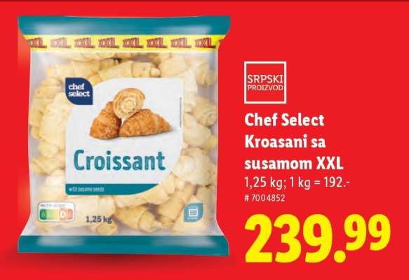 Chef Select Kroasani sa susamom XXL