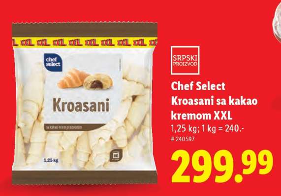 Chef Select Kroasani sa kakao kremom XXL