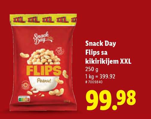 Snack Day Flips sa kikirikijem XXL