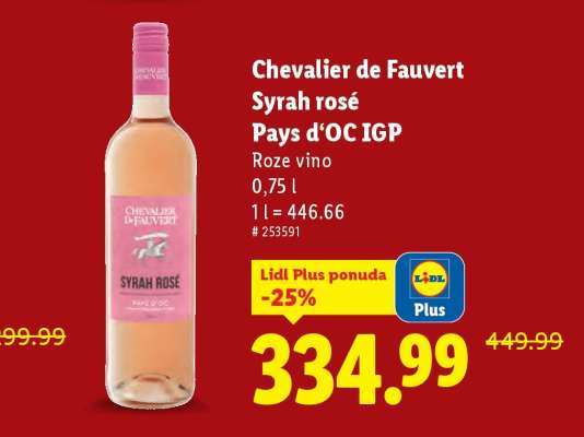 Chevalier de Fauvert Syrah rosé