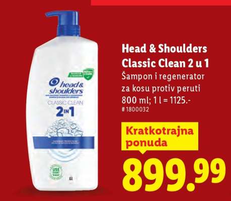 head & shoulders Classic Clean 2 u 1