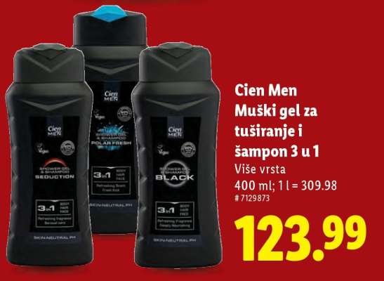 Cien Men Muški gel za tuširanje i šampon 3 u 1