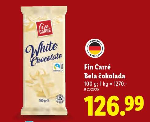 Fin Carré Bela čokolada