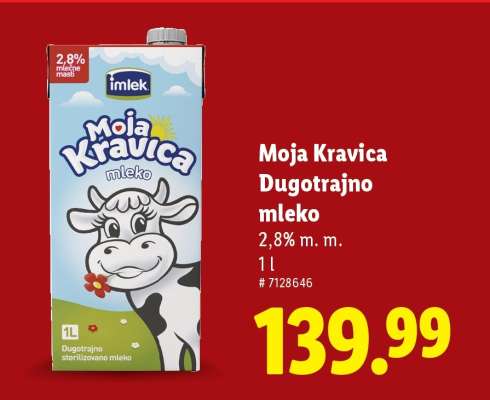 MOJA KRAVICA DUGOTRAJNO MLEKO