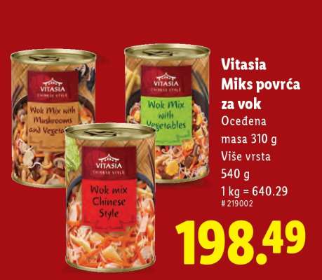 Vitasia Miks povrća za vok