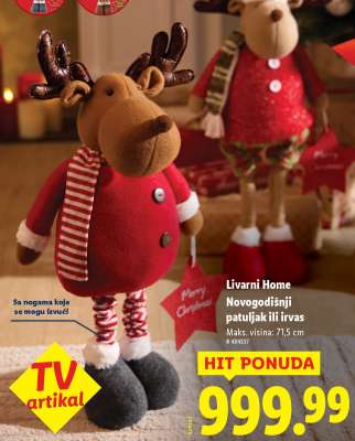 Livarni Home Novogodišnji patuljak ili irvas