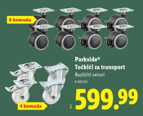 Parkside Točkići za transport