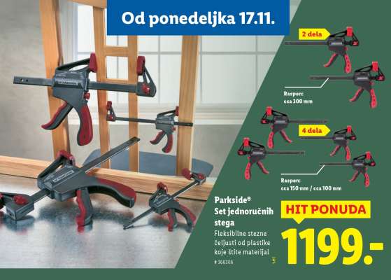 Parkside Set jednorucnih stega