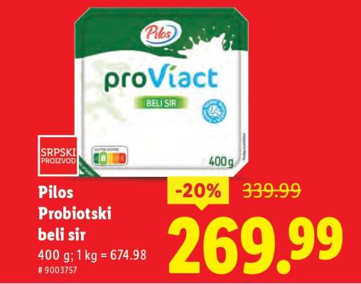 Pilos Probiotski beli sir