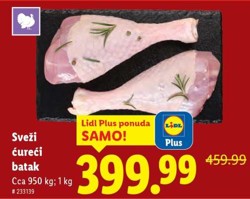 Sveži ćureći batak