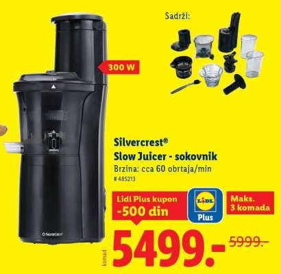 Silvercrest Slow Juicer - sokovnik