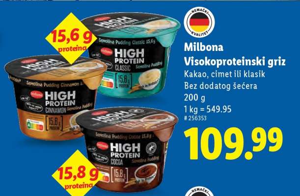 Milbona Visokoproteinski griz