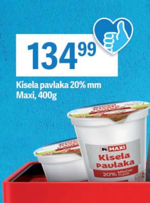 Kisela pavlaka 20 mm Maxi , 400g