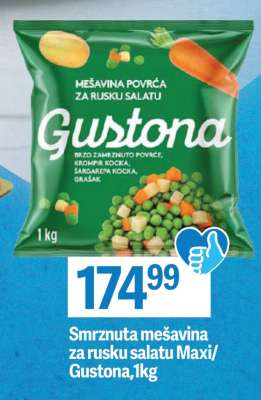 Smrznuta mešavina za rusku salatu Maxi/Gustona,1kg