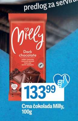 Crna čokolada Milly, 100g