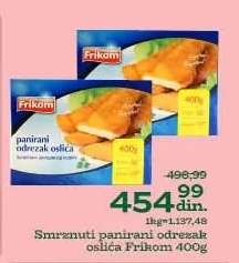 Smrznuti panirani odrezak oslića Frikom 400g