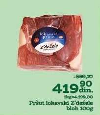 Pršut lokavski Z'dežele blok 100g