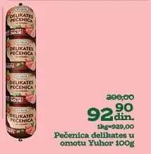 Pečenica delikates u omotu Yuhor 100g