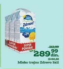 Mleko trajno Zdravo 3x1l