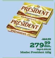 Maslac President 125g